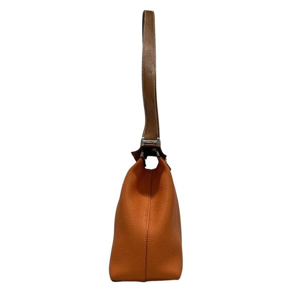 Auth HERMES Yoeh Bag Orange Brown Togo Leather Unconfirmed Shoulder Bag - Picture 6 of 16